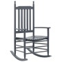 Mecedora con asiento curvo madera de álamo gris de vidaXL, Sillas de jardín - Ref: Foro24-45698, Precio: 100,32 €, Descuento: %