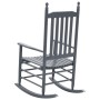 Mecedora con asiento curvo madera de álamo gris de vidaXL, Sillas de jardín - Ref: Foro24-45698, Precio: 100,32 €, Descuento: %