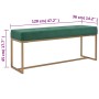 Banco 120 cm terciopelo verde de vidaXL, Bancos para recibidores y almacenamiento - Ref: Foro24-247560, Precio: 137,99 €, Des...