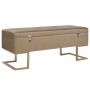 Bank mit Fach 105 cm beige aus Samt von vidaXL, Bänke für Hallen und Lager - Ref: Foro24-247574, Preis: 126,99 €, Rabatt: %