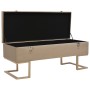 Bank with compartment 105 cm beige velvet by vidaXL, Benches for halls and storage - Ref: Foro24-247574, Price: 134,12 €, Dis...