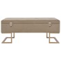 Bank with compartment 105 cm beige velvet by vidaXL, Benches for halls and storage - Ref: Foro24-247574, Price: 134,12 €, Dis...