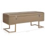 Bank mit Fach 105 cm beige aus Samt von vidaXL, Bänke für Hallen und Lager - Ref: Foro24-247574, Preis: 126,99 €, Rabatt: %