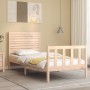 Estructura de cama con cabecero madera maciza 90x200 cm de vidaXL, Camas y somieres - Ref: Foro24-3193191, Precio: 104,02 €, ...