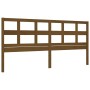 Estructura de cama con cabecero madera maciza marrón miel de vidaXL, Camas y somieres - Ref: Foro24-3193029, Precio: 170,34 €...