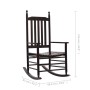 Mecedora con asiento curvo madera de álamo marrón de vidaXL, Sillas de jardín - Ref: Foro24-45699, Precio: 122,94 €, Descuent...