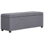 Bench with storage space 116 cm light gray polyester by vidaXL, Benches for halls and storage - Ref: Foro24-281317, Price: 16...