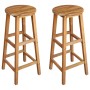 Kitchen stools 2 units solid acacia wood by vidaXL, Garden chairs - Ref: Foro24-44129, Price: 85,51 €, Discount: %