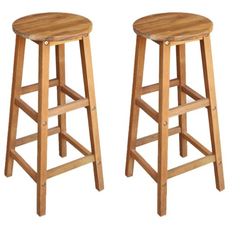 Kitchen stools 2 units solid acacia wood by vidaXL, Garden chairs - Ref: Foro24-44129, Price: 85,51 €, Discount: %