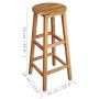 Kitchen stools 2 units solid acacia wood by vidaXL, Garden chairs - Ref: Foro24-44129, Price: 85,51 €, Discount: %