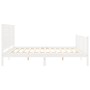 White solid wood bed frame with headboard 200x200 cm by vidaXL, Beds and slatted bases - Ref: Foro24-3193227, Price: 209,80 €...