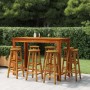 Kitchen bar stools, set of 8, solid acacia wood. by vidaXL, Garden chairs - Ref: Foro24-3115986, Price: 304,21 €, Discount: %