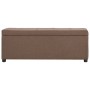 Bench with storage space 116 cm brown polyester by vidaXL, Benches for halls and storage - Ref: Foro24-281320, Price: 160,53 ...