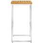 Bar stools 4 units solid acacia wood and stainless steel by vidaXL, Garden chairs - Ref: Foro24-46507, Price: 177,99 €, Disco...