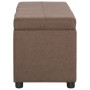 Bench with storage space 116 cm brown polyester by vidaXL, Benches for halls and storage - Ref: Foro24-281320, Price: 160,53 ...