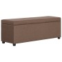 Bench with storage space 116 cm brown polyester by vidaXL, Benches for halls and storage - Ref: Foro24-281320, Price: 160,53 ...