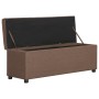 Bench with storage space 116 cm brown polyester by vidaXL, Benches for halls and storage - Ref: Foro24-281320, Price: 160,53 ...