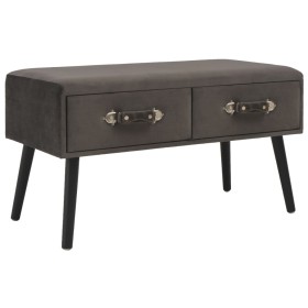 Gray velvet bench with drawers 80 cm by vidaXL, Benches for halls and storage - Ref: Foro24-277080, Price: 88,99 €, Discount: %