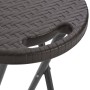 Folding garden stools 2 pcs HDPE brown steel rattan look by vidaXL, Garden chairs - Ref: Foro24-44559, Price: 75,13 €, Discou...