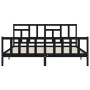 Estructura de cama con cabecero madera maciza negro 200x200 cm de vidaXL, Camas y somieres - Ref: Foro24-3193165, Precio: 197...