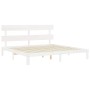 Estructura de cama con cabecero madera maciza blanco 200x200cm de vidaXL, Camas y somieres - Ref: Foro24-3193552, Precio: 162...