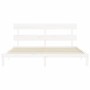 Estructura de cama con cabecero madera maciza blanco 200x200cm de vidaXL, Camas y somieres - Ref: Foro24-3193552, Precio: 162...