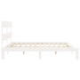 Estructura de cama con cabecero madera maciza blanco 200x200cm de vidaXL, Camas y somieres - Ref: Foro24-3193552, Precio: 162...