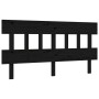 Double bed frame with black solid wood headboard by vidaXL, Beds and slatted bases - Ref: Foro24-3193345, Price: 174,29 €, Di...