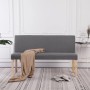 Polyester bench 139.5 cm light gray by vidaXL, Benches for halls and storage - Ref: Foro24-281335, Price: 214,28 €, Discount: %