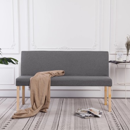 Polyester bench 139.5 cm light gray by vidaXL, Benches for halls and storage - Ref: Foro24-281335, Price: 214,28 €, Discount: %