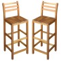 Kitchen stools 2 units solid acacia wood by vidaXL, Garden chairs - Ref: Foro24-44130, Price: 122,99 €, Discount: %