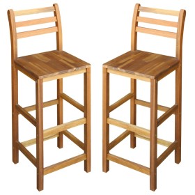 Kitchen stools 2 units solid acacia wood by vidaXL, Garden chairs - Ref: Foro24-44130, Price: 122,99 €, Discount: %