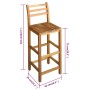 Kitchen stools 2 units solid acacia wood by vidaXL, Garden chairs - Ref: Foro24-44130, Price: 122,99 €, Discount: %