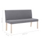 Polyester bench 139.5 cm light gray by vidaXL, Benches for halls and storage - Ref: Foro24-281335, Price: 214,28 €, Discount: %