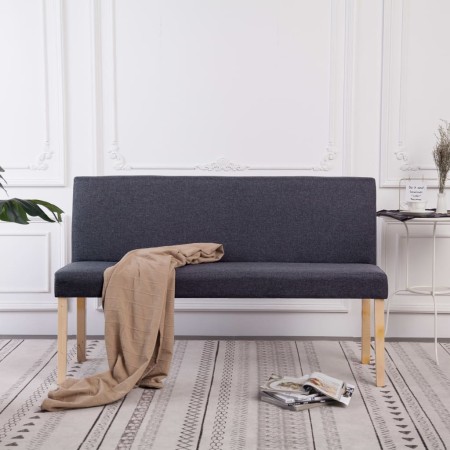 Polyester bench 139.5 cm gray by vidaXL, Benches for halls and storage - Ref: Foro24-281334, Price: 186,26 €, Discount: %