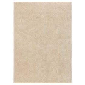 Alfombra de pelo corto beige 120x170 cm de vidaXL, Alfombras - Ref: Foro24-340331, Precio: 45,99 €, Descuento: %