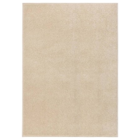 Alfombra de pelo corto beige 120x170 cm de vidaXL, Alfombras - Ref: Foro24-340331, Precio: 44,84 €, Descuento: %