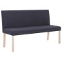 Polyester bench 139.5 cm gray by vidaXL, Benches for halls and storage - Ref: Foro24-281334, Price: 186,26 €, Discount: %