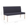 Polyester bench 139.5 cm gray by vidaXL, Benches for halls and storage - Ref: Foro24-281334, Price: 186,26 €, Discount: %