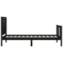 Bed frame with black solid wood headboard 100x200 cm by vidaXL, Beds and slatted bases - Ref: Foro24-3193200, Price: 147,99 €...