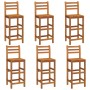 Kitchen bar stools 6 units solid acacia wood by vidaXL, Garden chairs - Ref: Foro24-3115987, Price: 346,02 €, Discount: %