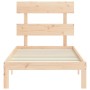 Estructura de cama con cabecero madera maciza 100x200 cm de vidaXL, Camas y somieres - Ref: Foro24-3193521, Precio: 96,28 €, ...