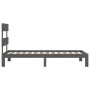 Estructura de cama con cabecero madera maciza gris 90x200 cm de vidaXL, Camas y somieres - Ref: Foro24-3193518, Precio: 104,7...