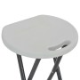 Folding garden stools 2 pcs HDPE and steel white by vidaXL, Garden chairs - Ref: Foro24-44562, Price: 64,99 €, Discount: %