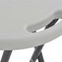 Folding garden stools 2 pcs HDPE and steel white by vidaXL, Garden chairs - Ref: Foro24-44562, Price: 64,99 €, Discount: %