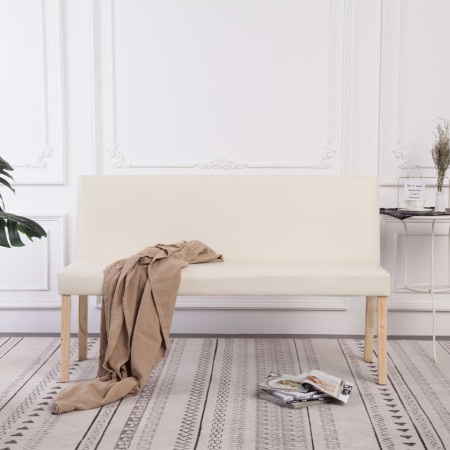 Synthetic leather bench 139.5 cm cream color by vidaXL, Benches for halls and storage - Ref: Foro24-281330, Price: 212,37 €, ...