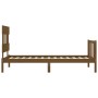 Estructura de cama con cabecero madera maciza marrón miel de vidaXL, Camas y somieres - Ref: Foro24-3193304, Precio: 135,99 €...