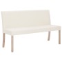 Synthetic leather bench 139.5 cm cream color by vidaXL, Benches for halls and storage - Ref: Foro24-281330, Price: 212,37 €, ...