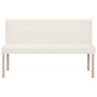 Synthetic leather bench 139.5 cm cream color by vidaXL, Benches for halls and storage - Ref: Foro24-281330, Price: 212,37 €, ...