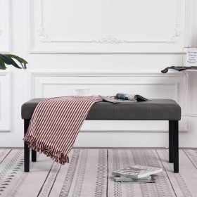 Synthetic leather bench 106 cm gray by vidaXL, Benches for halls and storage - Ref: Foro24-281309, Price: 93,09 €, Discount: %